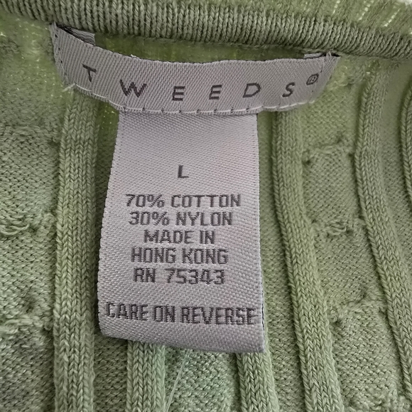 Tweeds Olive Twin Set Cartigan Sz. (Lg)/Tank Top Sz. (Med) - Picture 5 of 10